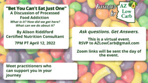 Processed Food Addiction flyer by Alison Riddiford, NC